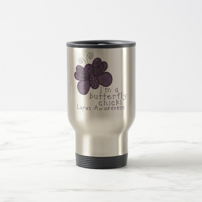 I'm a butterfly chick travel mug (Center)