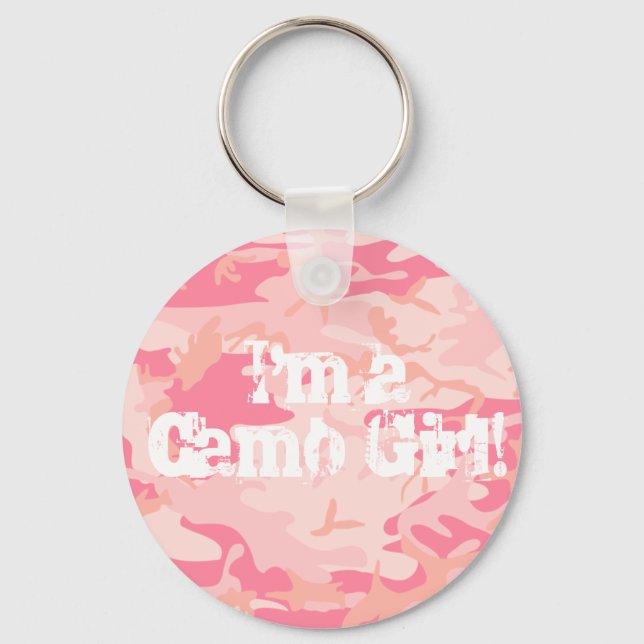 "I'm a Camo Girl" keychain (Front)