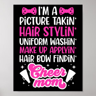 I'm A Cheer Mom Of A Cheerleader Mother Cheerleadi Poster