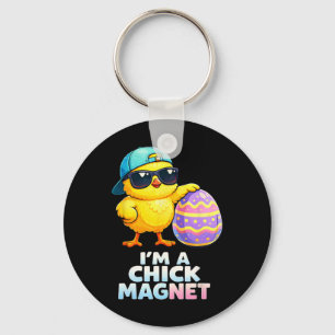 Im A Chick Magnet Funny Easter Chick Pun For Boys  Keychain