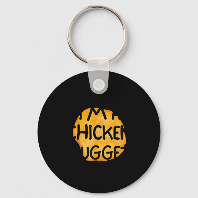 I'm A Chicken Nugget Funny Lazy Easy Halloween Cos Keychain (Front)