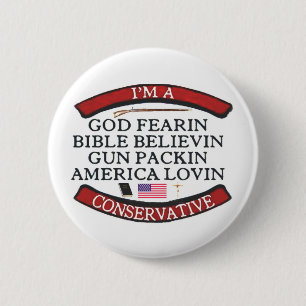I'M A CONSERVATIVE 2 INCH ROUND BUTTON