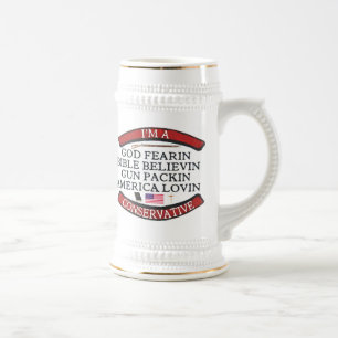 I'M A CONSERVATIVE BEER STEIN