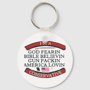 I'M A CONSERVATIVE KEYCHAIN