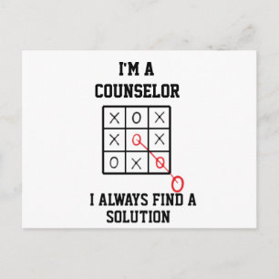 Im A Counsellor I Always Find A Solution  Postcard