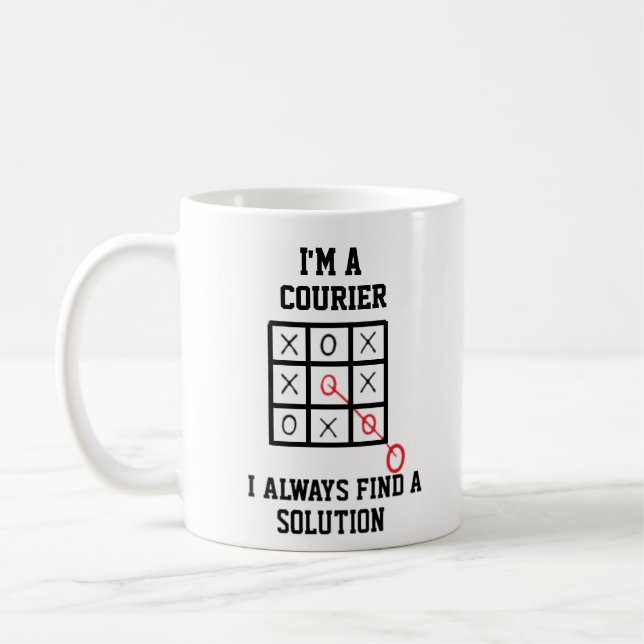 Im A Courier I Always Find A Solution Mug (Left)