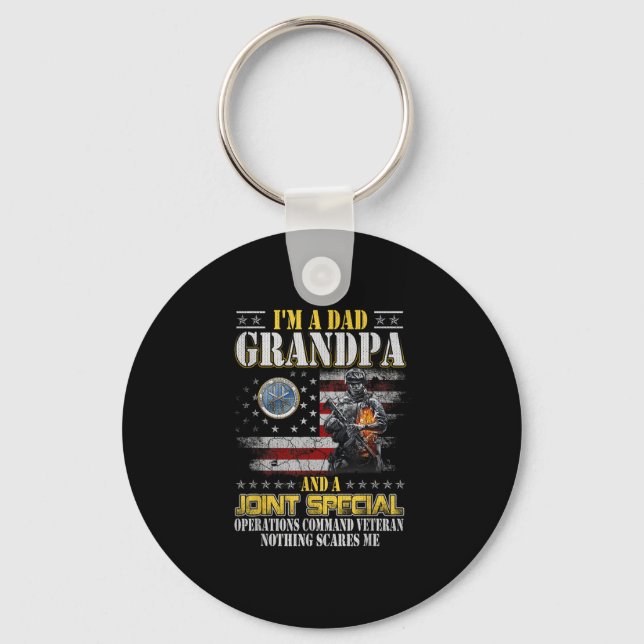 I'm A Dad Grandpa And A Joint Special Operations C Keychain (Front)