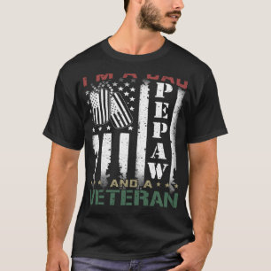 I'm A Dad Pepaw And A Veteran Nothing Scares Me Fl T-Shirt