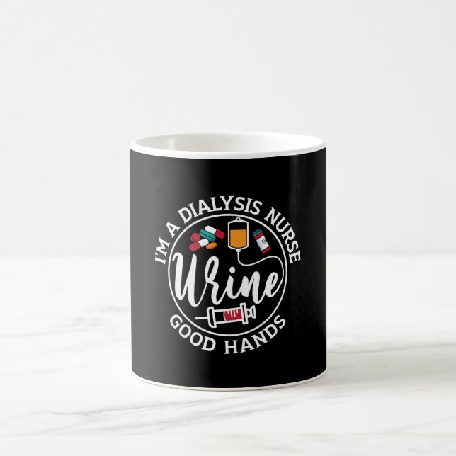 I'm A Dialysis Nurse Good Hands Tech Nephrology Coffee Mug (Center)