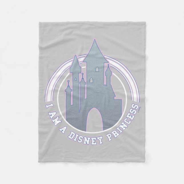 "I'm A Disney Princess" Castle Graphic Fleece Blanket (Front)