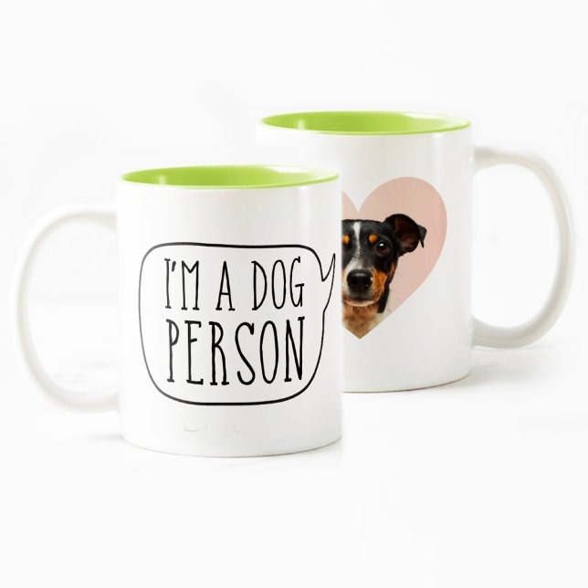 I'm A Dog Person | Personalized Add Your Photo Two-Tone Coffee Mug (Creator Uploaded)