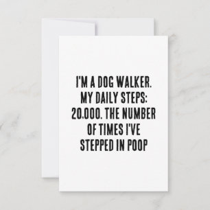 I'm a dog walker. My daily steps: 20,000. The Thank You Card