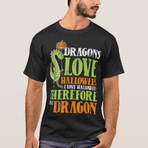 Im A Dragon Lazy Halloween Costume Funny Pumpkin T-Shirt