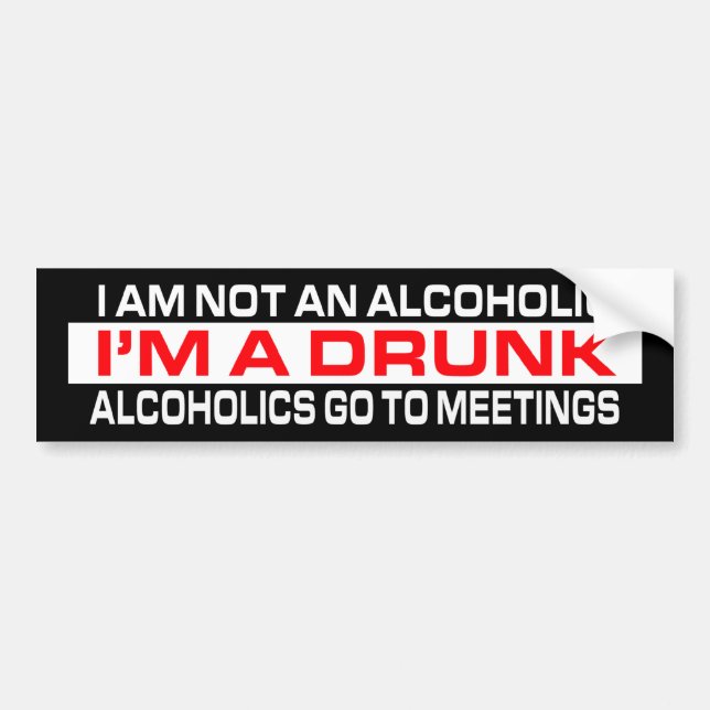 I'm A Drunk Bumper Sticker (Front)