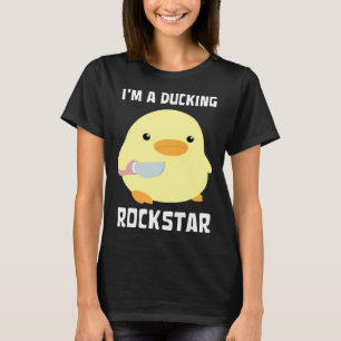 I'm A Ducking Rockstar   Duck With Knife Meme T-Shirt