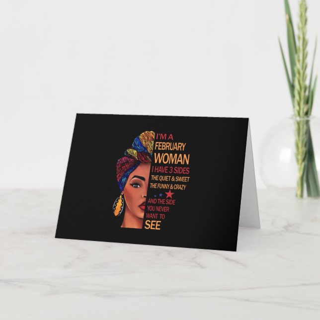 I'm a February woman Card (Front)