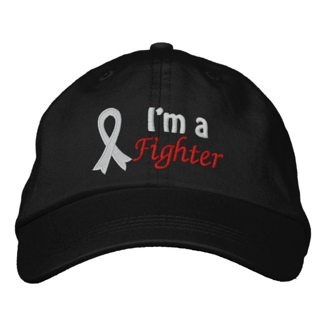 I'm a Fighter - Lung Cancer Embroidered Hat (Front)