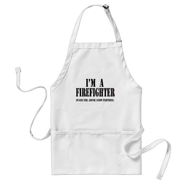 I'm a firefighter black standard apron (Front)