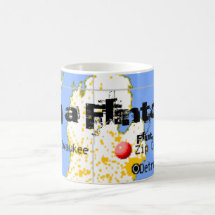 Im A Flintoid Flint Michigan Map Coffee Cup Mug