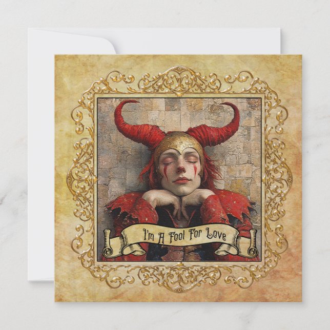 I'm A Fool For Love! Holiday Card (Front)