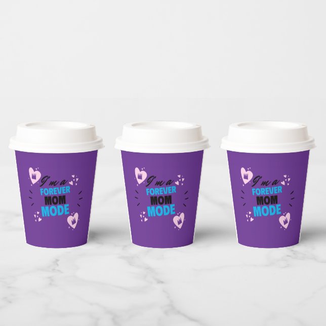 I'M A Forever Mom Mode Adoptive Mom T-shirt Paper Cups (Multi)