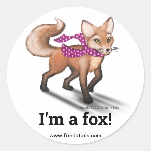 "I'm a Fox!" sticker (Front)