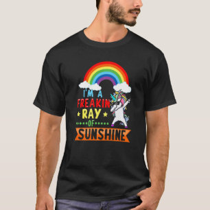 I'm A Freaking Ray Of Sunshine Peace Sign Dabbing T-Shirt