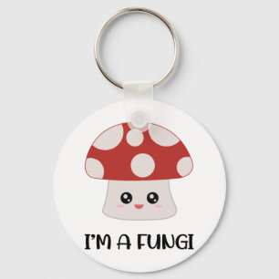 I'm a Fungi Fun Mushroom Keychain