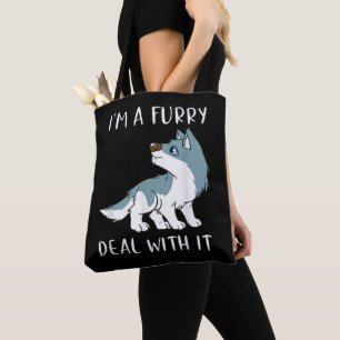 I'm A Furry Deal With It Cute Furry Fandom Fursuit Tote Bag