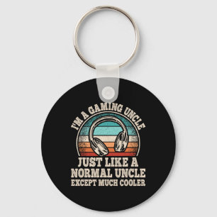 I'm A Gaming Uncle Video Game Funny Gamer Cool Unc Keychain