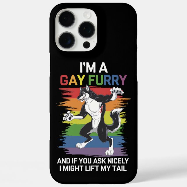 I'm A Gay Furry Fox Rainbow LGBTQ Pride Case-Mate iPhone Case (Back)