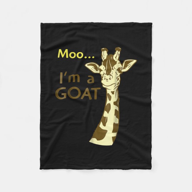 I'm A Goat Cool Confusing Giraffe Fleece Blanket (Front)
