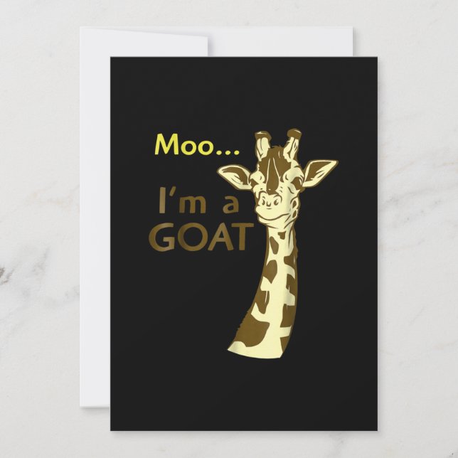 I'm A Goat Cool Confusing Giraffe Holiday Card (Front)
