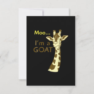 I'm A Goat Cool Confusing Giraffe RSVP Card