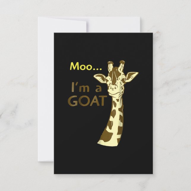 I'm A Goat Cool Confusing Giraffe RSVP Card (Front)