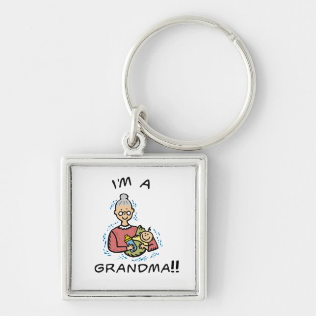 I'm a Grandma-Grandma and Baby Gifts Keychain (Front)