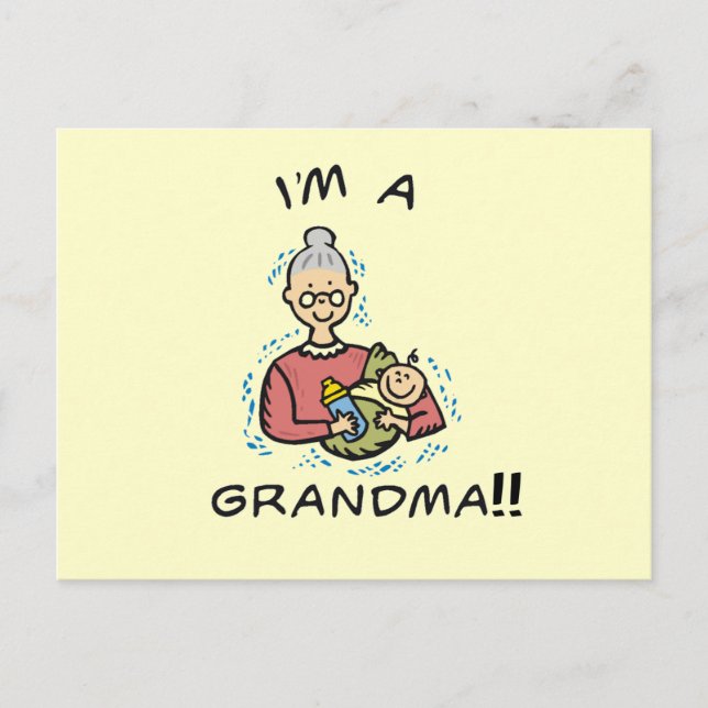 I'm a Grandma-Grandma and Baby Postcard (Front)