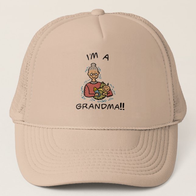 I'm a Grandma-Grandma and Baby Trucker Hat (Front)