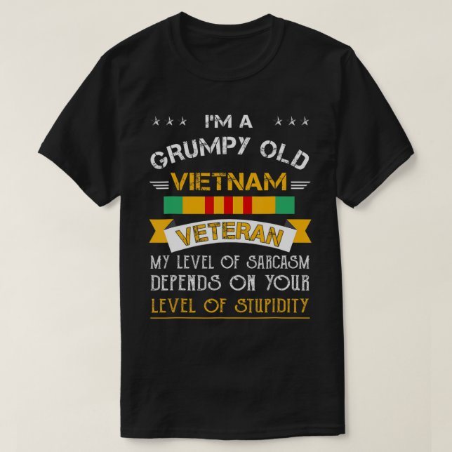 Im A Grumpy Old Vietnam Veteran T-Shirt (Design Front)