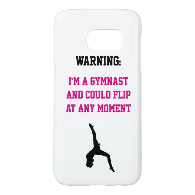 I'm a Gymnast Magenta Gymnastics Fun Quote Flip Case-Mate Samsung Galaxy Case (Back)