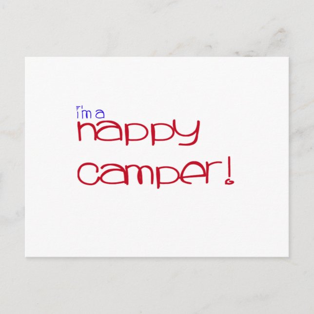 I'm A Happy Camper Postcard (Front)