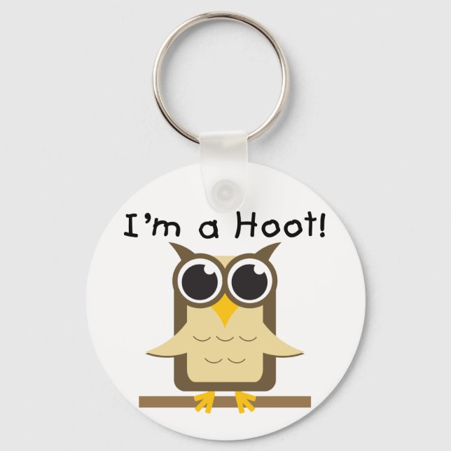 I'm a Hoot T-shirts and Gifts Keychain (Front)