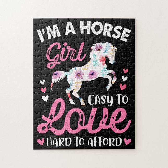 I'm A Horse Girl Easy To Love Hard To Afford Jigsaw Puzzle (Vertical)