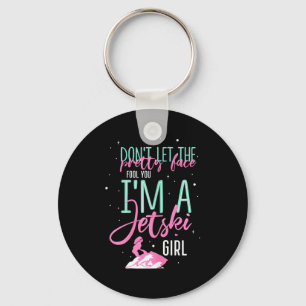 I'm a jet ski girl funny saying racing  keychain