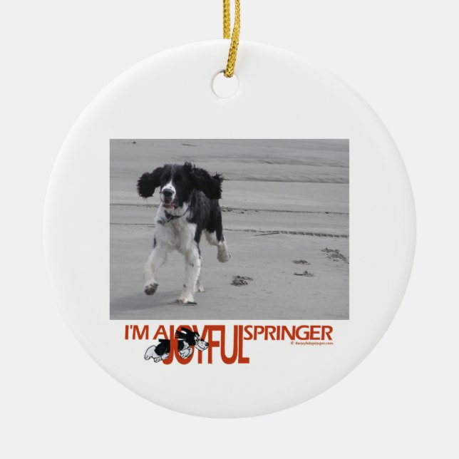 I'm A Joyful Springer Customize With Your Photo Ceramic Ornament (Front)