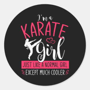 Im A Karate Girl Karate  Classic Round Sticker
