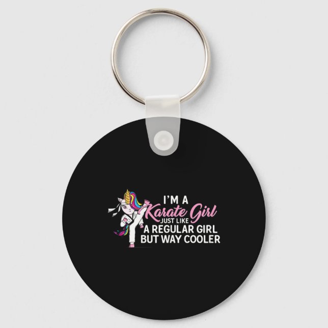 I'm A Karate Unicorn Girl Like Normal  Keychain (Front)