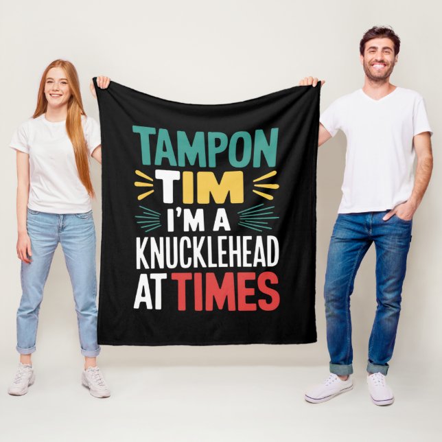 I'm A Knucklehead At Times Tim Walz Debate 2024  Fleece Blanket (In Situ)