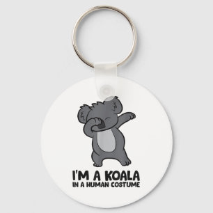 I'm A Koala In A Human Costume Funny Koala  Keychain