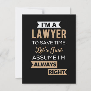 I'm A Lawyer, To Save Time The Date